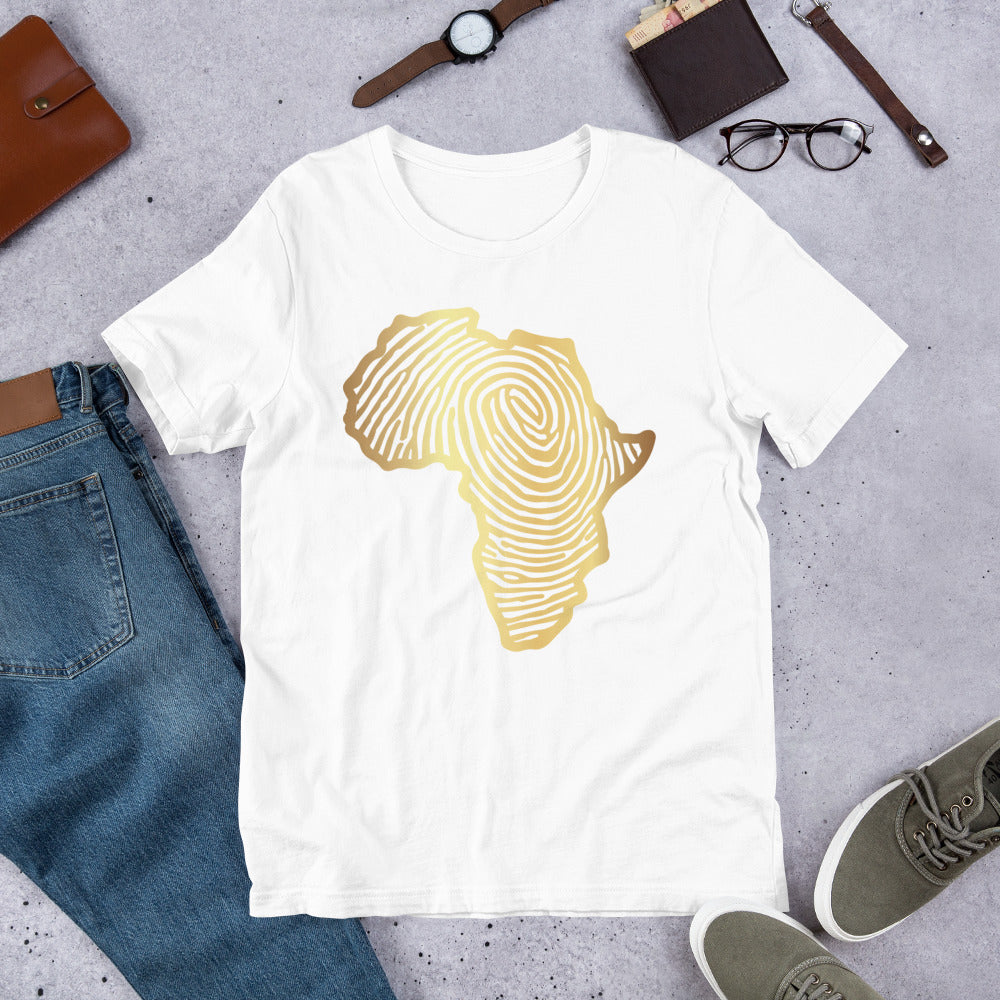 Gold African Print Unisex T-shirt