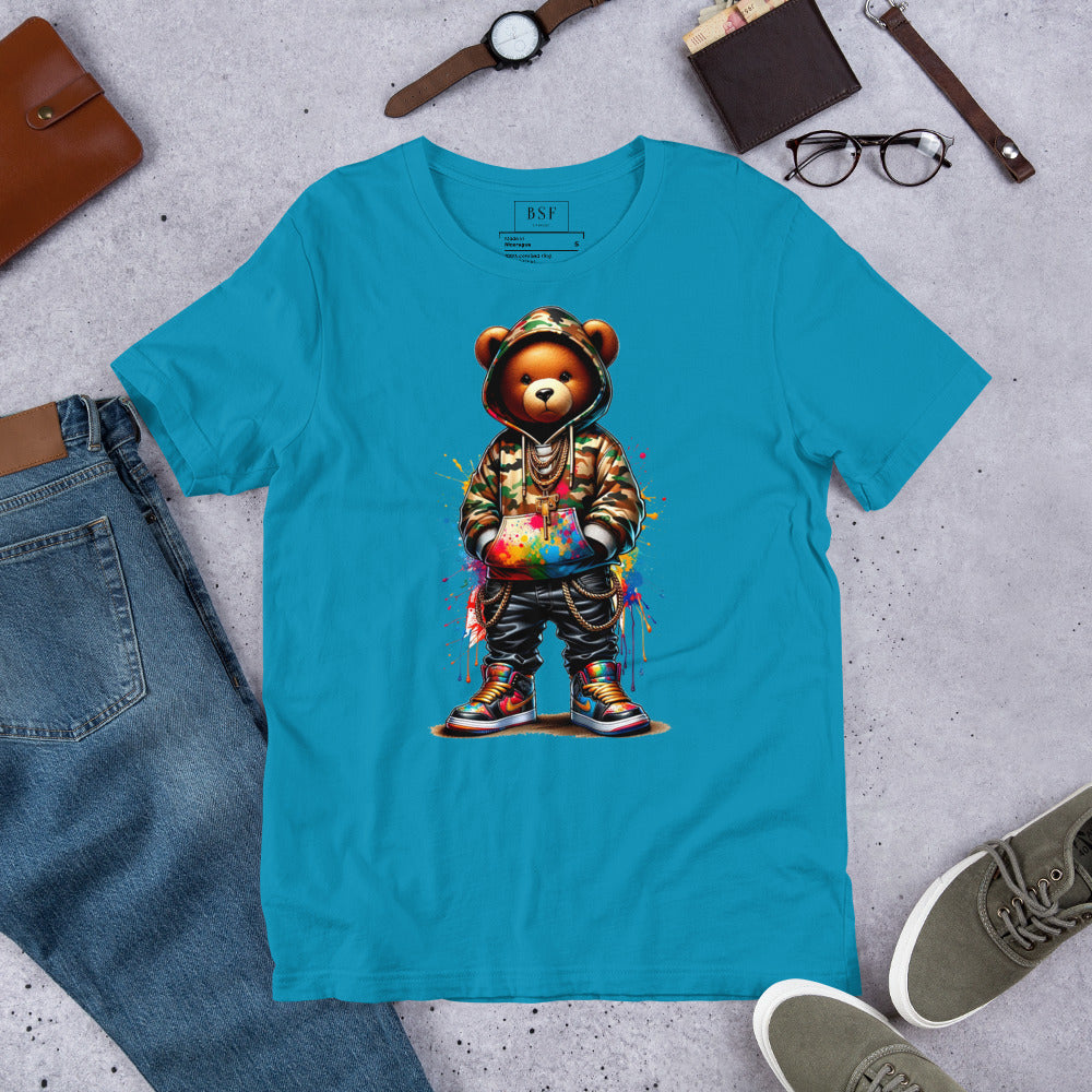 Camo Tie-Dye Bear Unisex T-Shirt