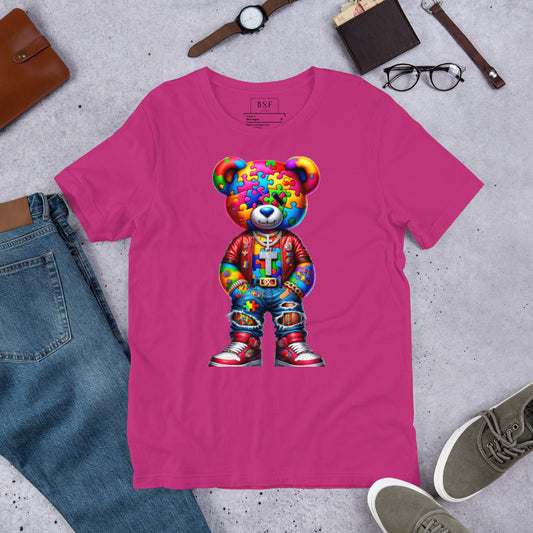 Autism Neon Teddy Bear Unisex T-Shirt