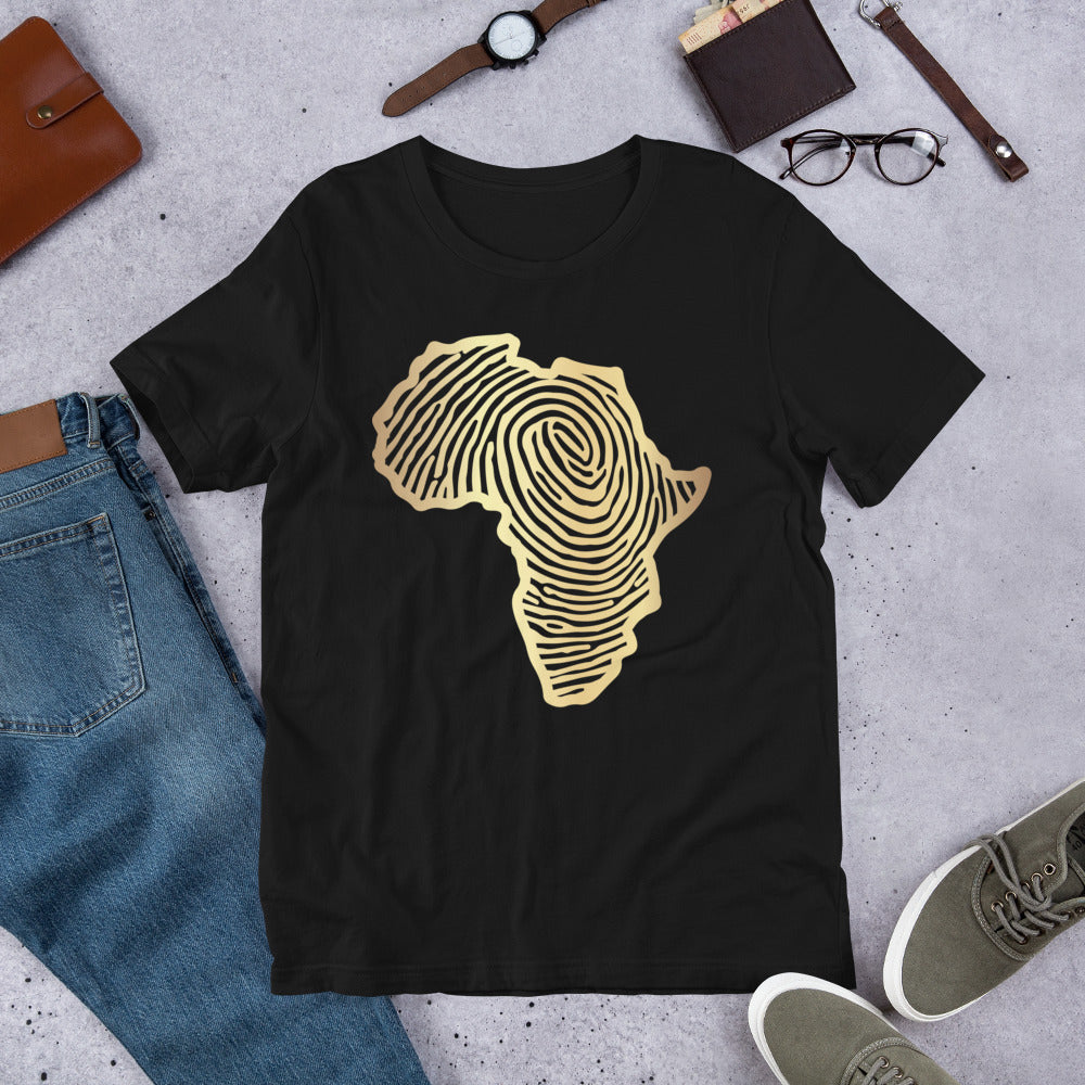 Gold African Print Unisex T-shirt