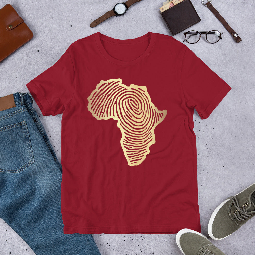 Gold African Print Unisex T-shirt