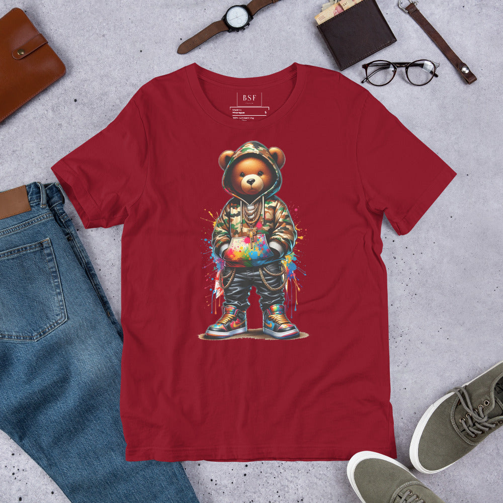Camo Tie-Dye Bear Unisex T-Shirt