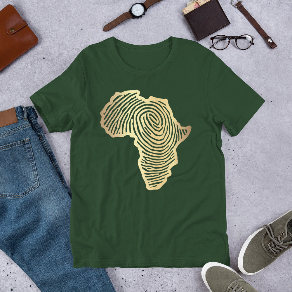 Gold African Print Unisex T-shirt
