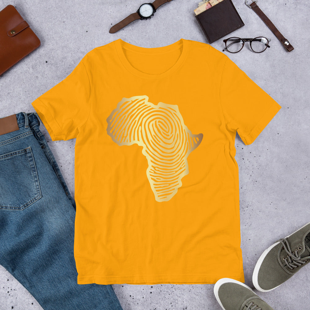 Gold African Print Unisex T-shirt