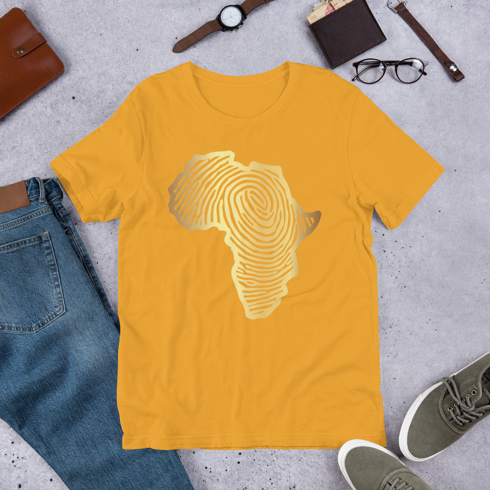 Gold African Print Unisex T-shirt