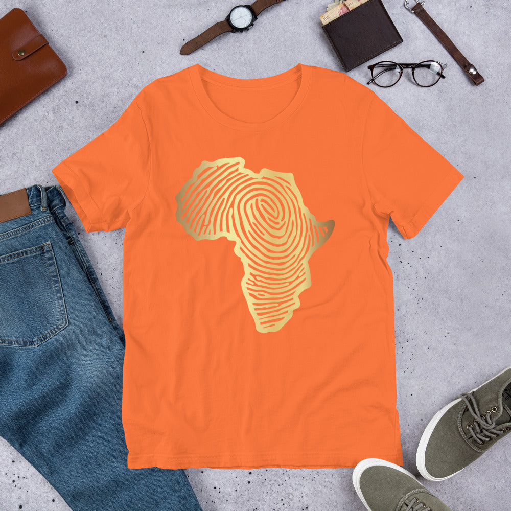 Gold African Print Unisex T-shirt