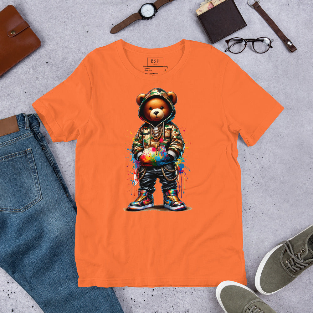 Camo Tie-Dye Bear Unisex T-Shirt