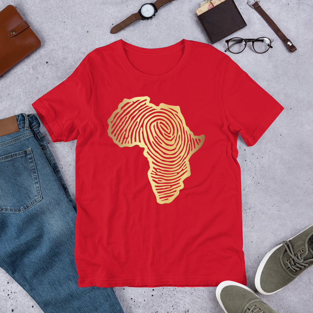 Gold African Print Unisex T-shirt