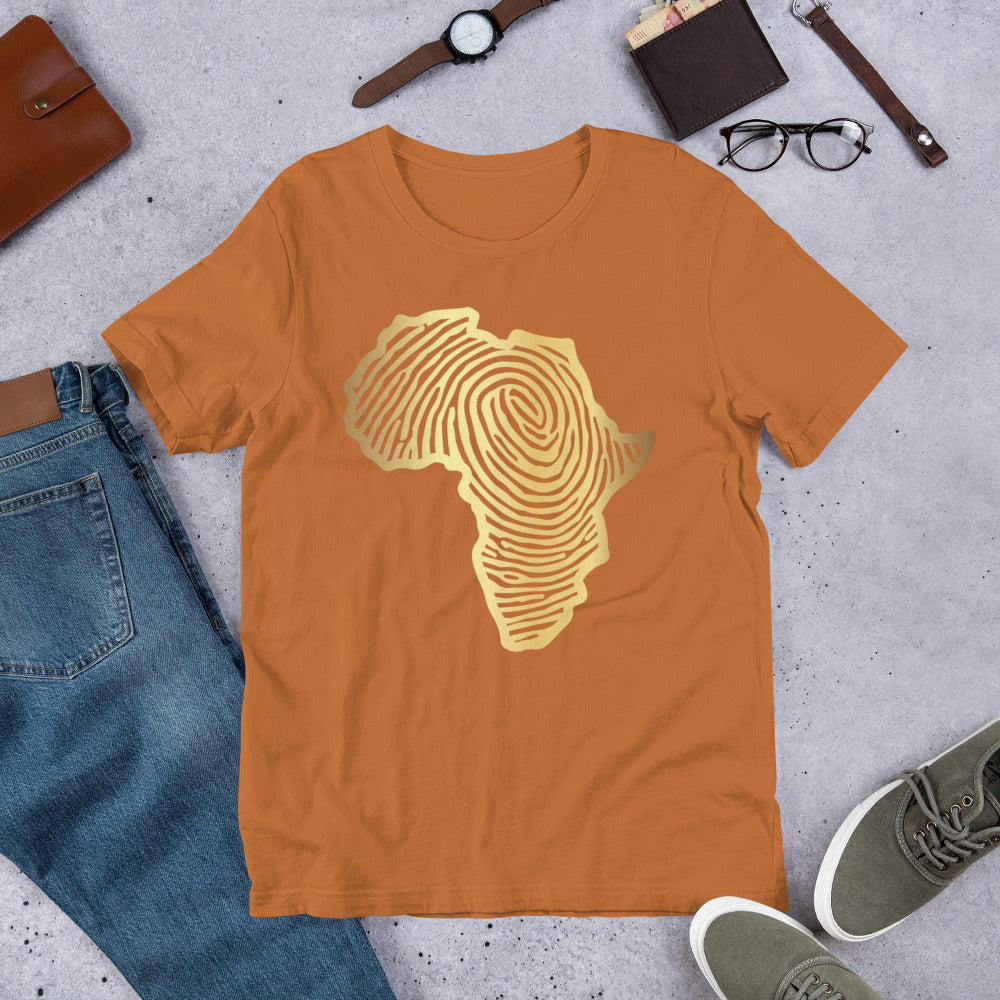 Gold African Print Unisex T-shirt