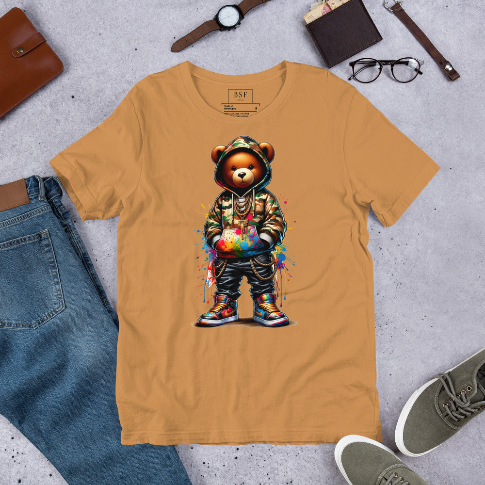 Camo Tie-Dye Bear Unisex T-Shirt