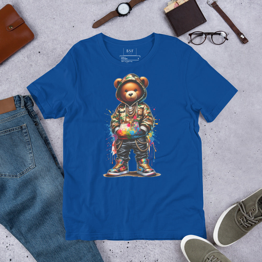 Camo Tie-Dye Bear Unisex T-Shirt
