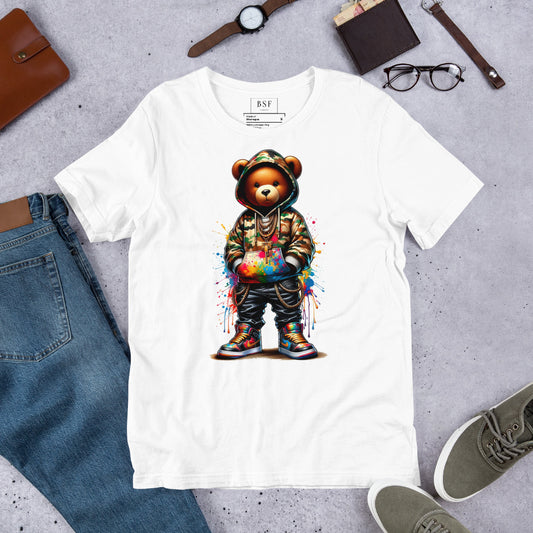 Camo Tie-Dye Bear Unisex T-Shirt